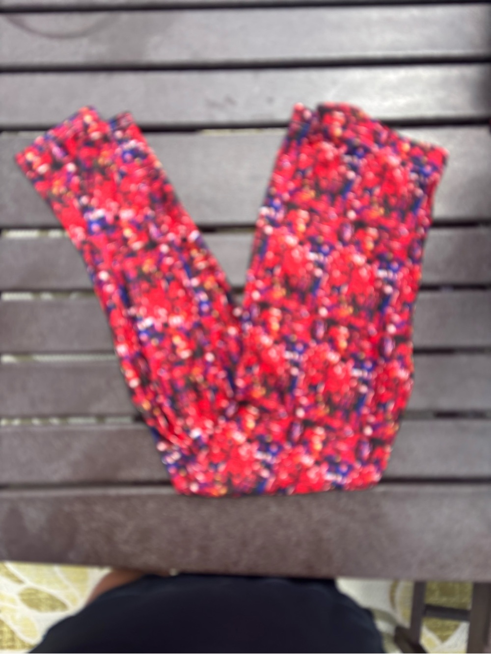 Red Multi Floral Leggings